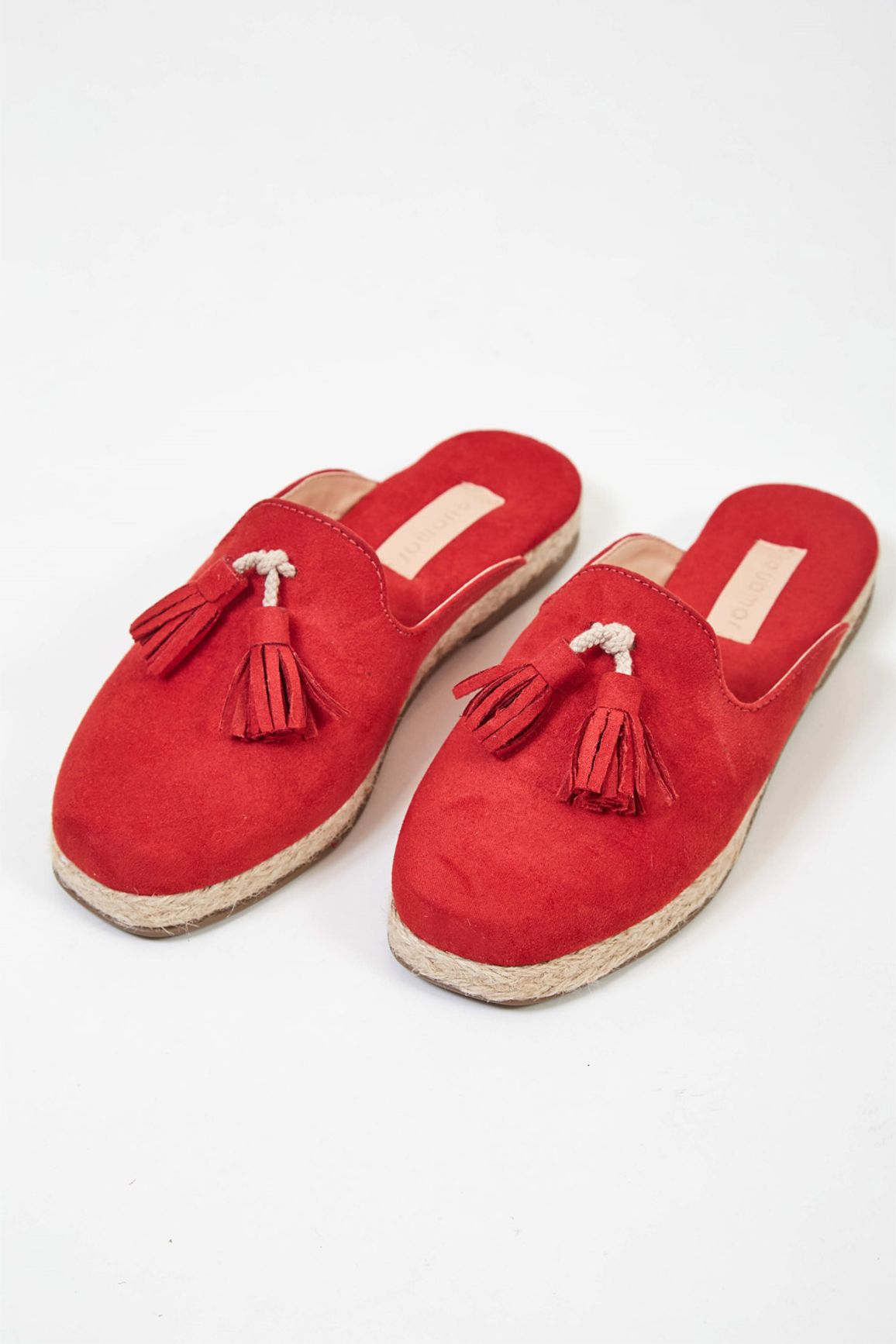 sapato mule vermelho