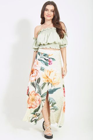 calça flare aquamar